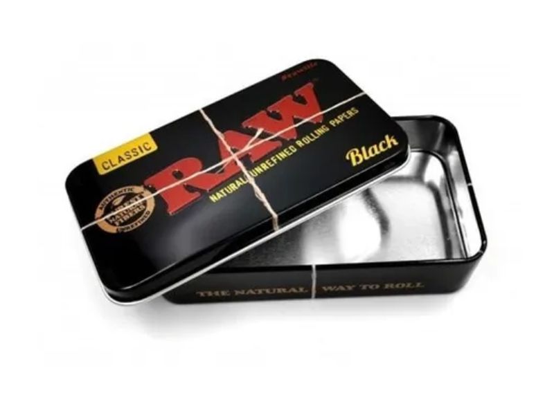 RAW Lata Tin Case Black cuadrada